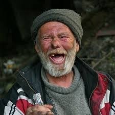 Create meme: the bum laughs, a homeless person with no teeth, homeless Bob