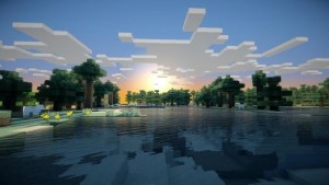 Create meme: minecraft with shaders, landscape minecraft 2560 x 1440, Minecraft