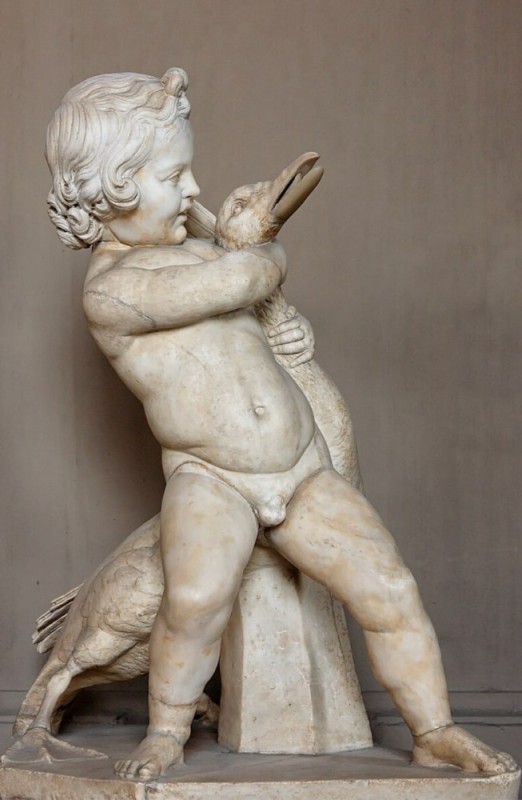 Create meme: Boef the boy with the goose, antique sculpture, sculpture of the Hellenistic era