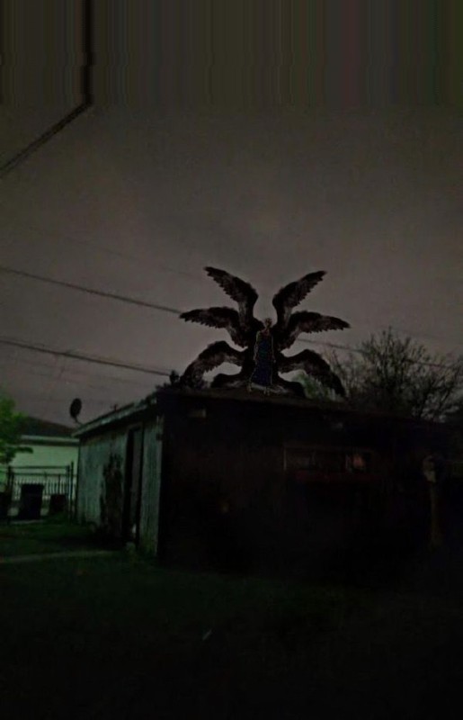 Create meme: The devil is on the roof, darkness, on the roof