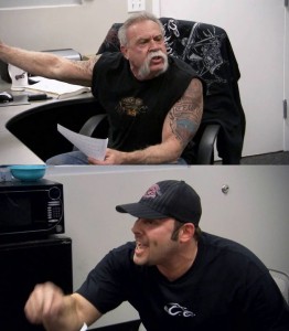 Create meme: American chopper meme, american chopper meme, american chopper meme