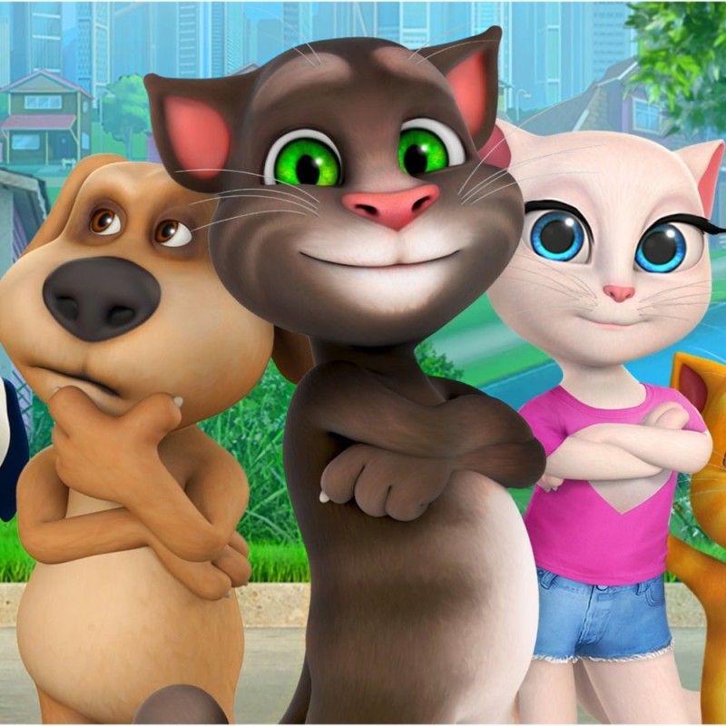 Create meme: talking tom, my talking tom, tom and his friends