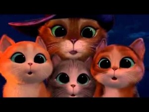 Create meme: the cat from Shrek and kittens, the cat from Shrek GIF, the kittens of puss in boots pictures