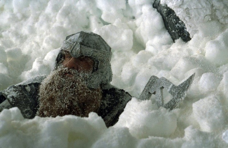 Create meme: Gandalf and Gimli in the snow, Gimli and Gandalf in Snank, Gandalf in the snow