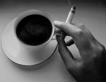 Create meme: coffee and a cigarette, Coffee and cigarettes by Jim Jarmusch, morning coffee