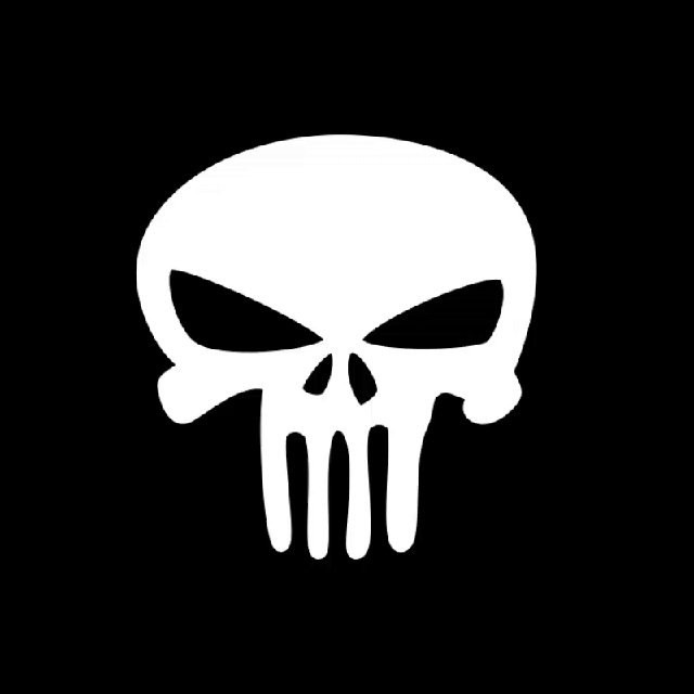 Create meme: The skull sign, The punisher sticker, punisher skull logo