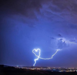 Create meme: lightning, the storm, storm heart