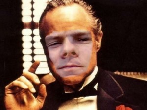 Create meme: don Corleone, Marlon Brando the godfather, but do it without respect