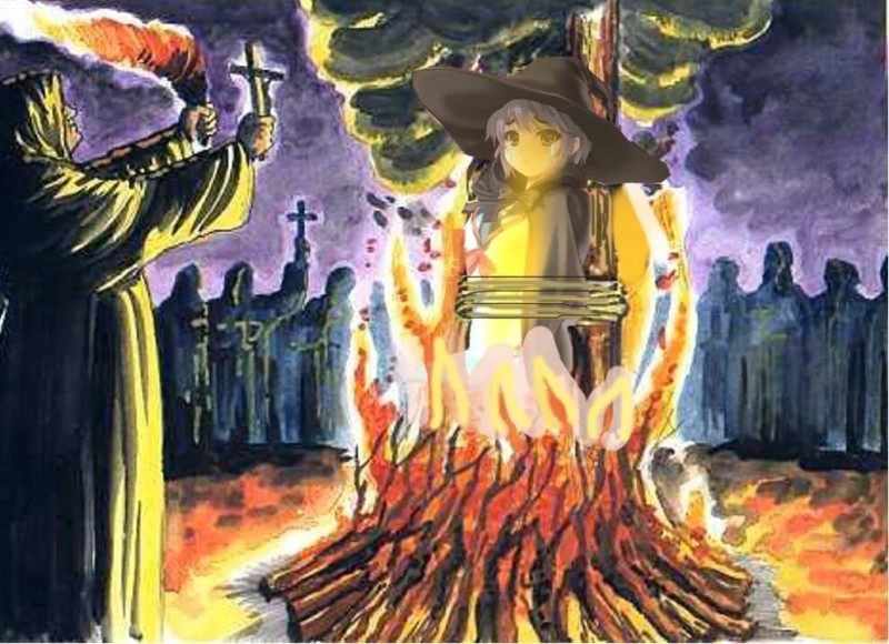 Create meme: burning witches, burning witches at the stake, The burning of Giordano Bruno