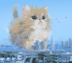 Создать мем: иллюстрация кот, акварельные коты, жёлтый кот ангел