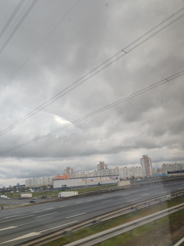 Create meme: in St. Petersburg , thunderstorm in St. Petersburg, highway