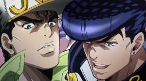 Создать мем: jojo ep 1, jojo bizarre adventure 4 сезон, jojo bizarre adventure josuke bike