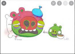 Create meme: angry birds king pig, angry birds pigs, angry birds