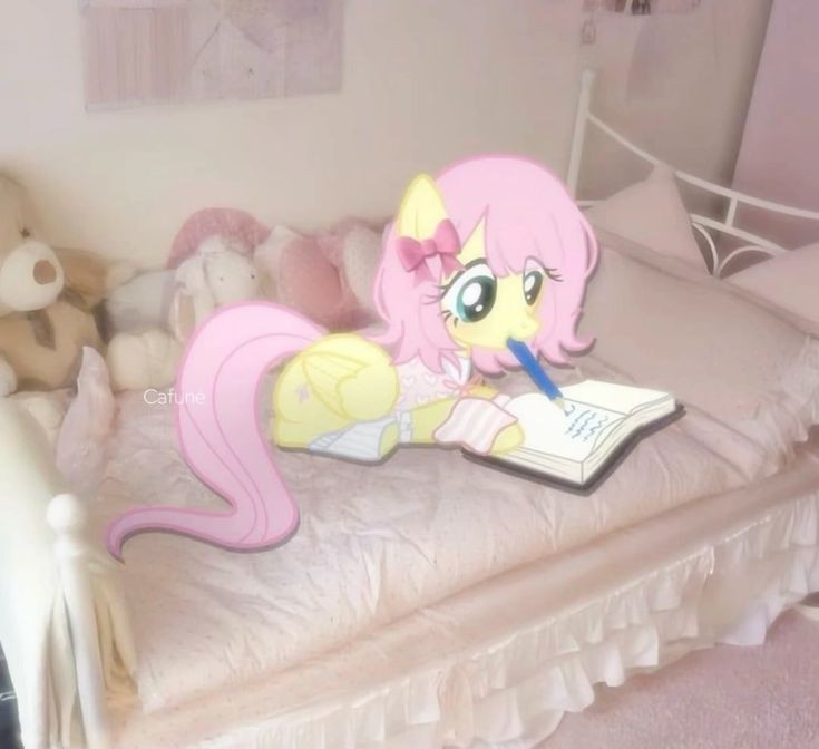 Создать мем: my little pony fluttershy, пони флаттершай спит, флаттершай вайфу