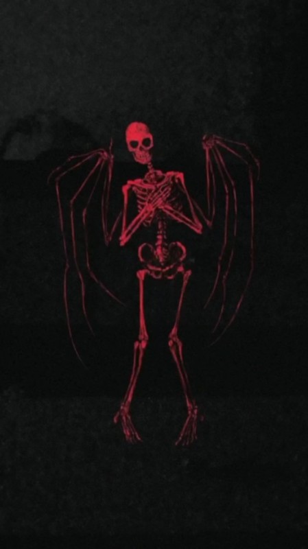 Create meme: skeleton on a black background, skeleton , the skeleton of an angel