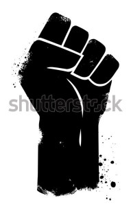 Create meme: fist logo, raised fist, fist black power