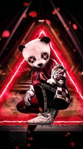 Создать мем: панды, неон hd обои панда диджей, panda