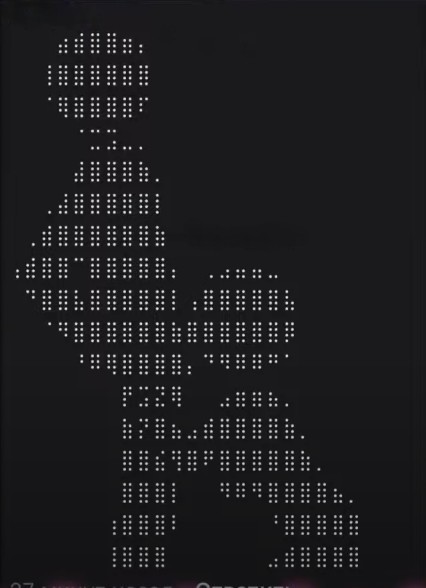 Создать мем: ascii в питоне, хакер из символов, ascii art рисунки символами и знаками