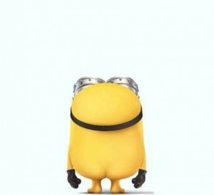 Create meme: A minion in underpants, minions 3 pieces, minion from behind