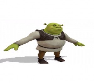 Create meme: KEK Shrek, shrek 3 d, shrek on a white background