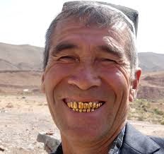 Create meme: The golden tooth, Uzbek girl with golden teeth, The man with the golden teeth