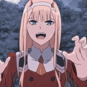 Создать мем: милый во франкс, любимый во франксе, zero two