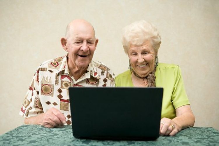 Create meme: grandmothers, elderly people, a pensioner at the computer