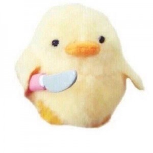 Create meme: duck with a knife, chicken with a knife meme, duck with a knife meme