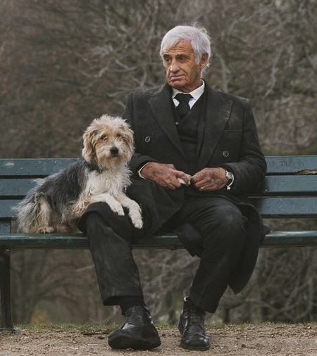 Create meme: belmondo Jean Paul, man and his dog the 2008 film, a man and his dog