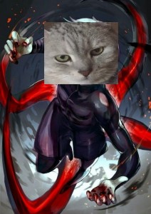 Создать мем: арты, кошачий арт, кот мститель