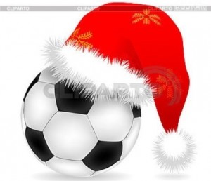 Create meme: football ball, Christmas hat, fussball