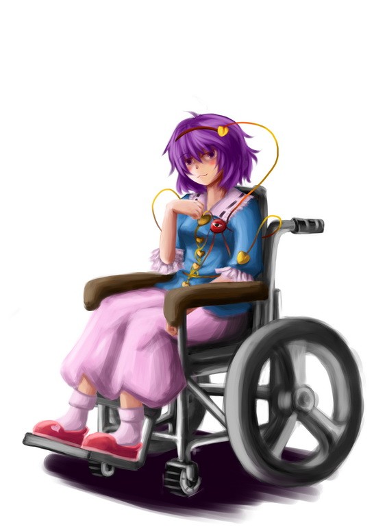 Create meme: touhou yukari wheelchair, komeiji satori , anime