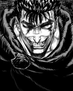 Create meme: berserk GATS smile, manga berserk, GATS Berserker