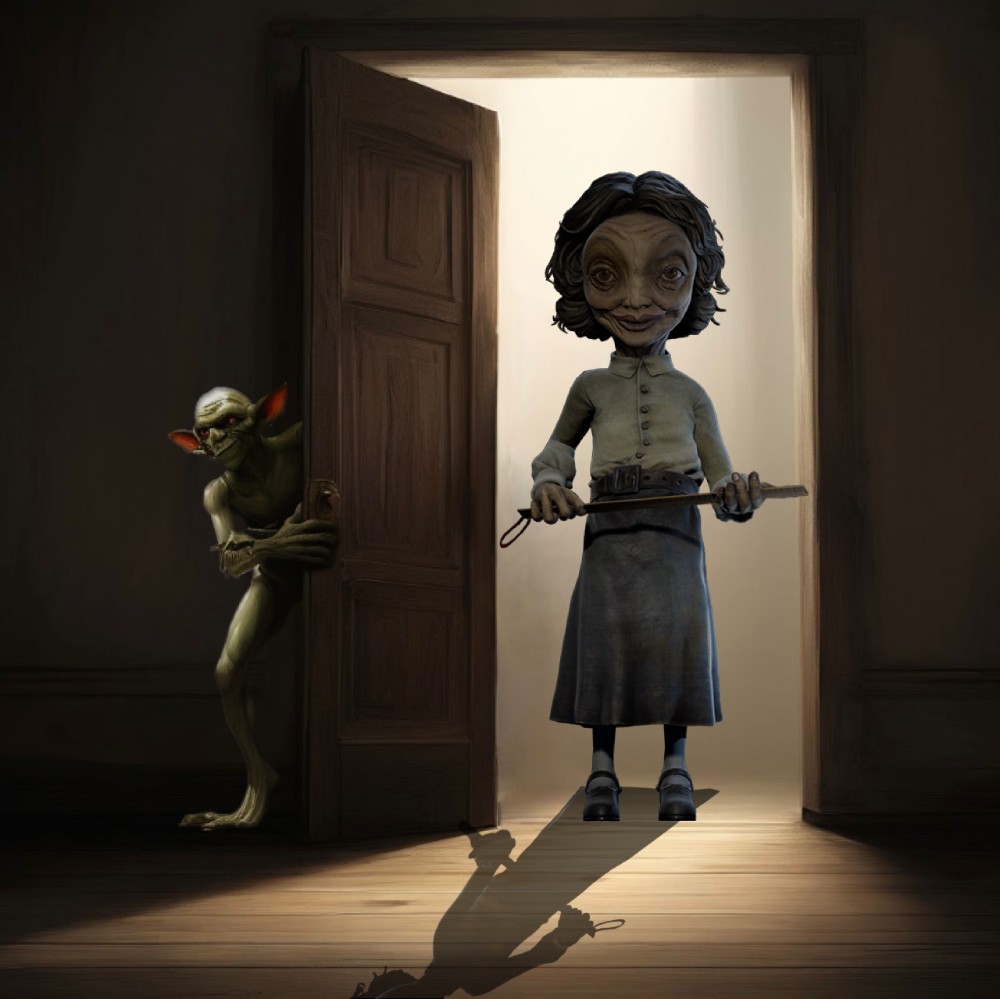 Create meme: game little nightmares 2, Little nightmares teacher, Little nightmares teacher