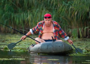 Create meme: a fisherman in a boat, fisherman, fishing