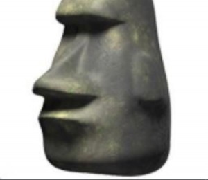 Create meme: emote, moai stone Emoji