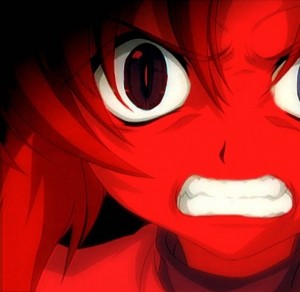 Создать мем: higurashi, рюгу рена злая, арты аниме