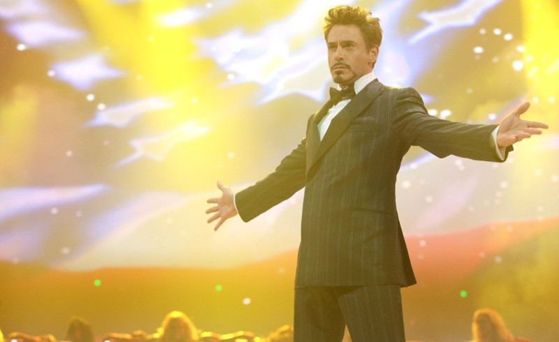 Create meme: Robert Downey , iron man , Tony stark throws up his hands 