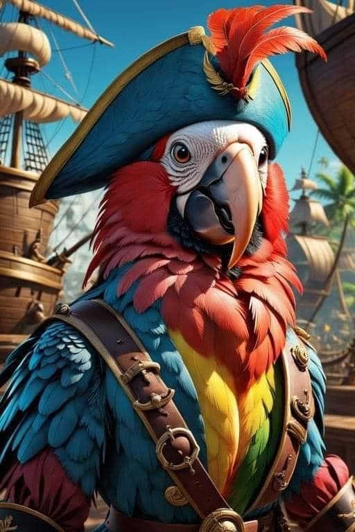 Create meme: The pirate parrot, macaw parrot, The pirate parrot