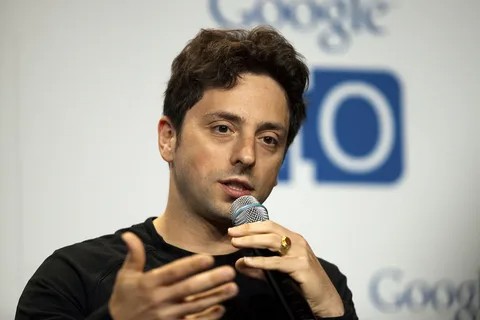 Create meme: Sergey brin, Larry Page, the founder of google