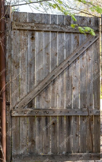 Create meme: old wooden fence, old wooden gate, wooden gate