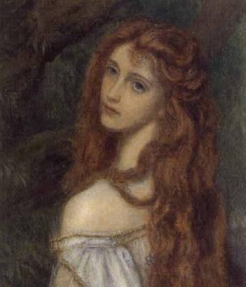 Create meme: Arthur Hughes Ophelia, The Ophelia painting, Pre-Raphaelites paintings by Ophelia