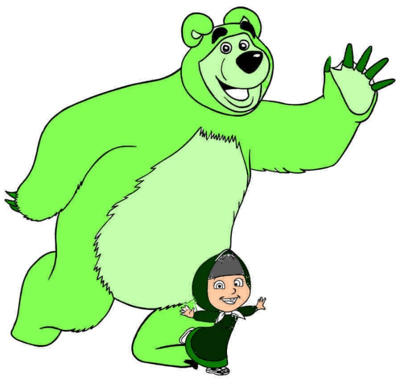 Создать мем: маша и медведь разукрашка, рисунок маша и медведь, маша и медведь карандашом