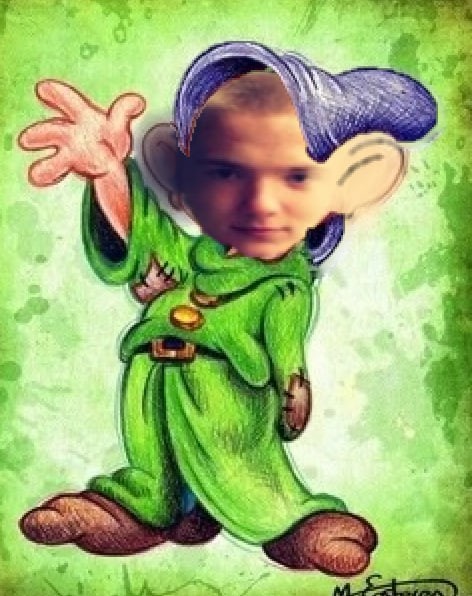 Create meme: dopey dwarf snow white, sleepy gnome, dwarf simpleton