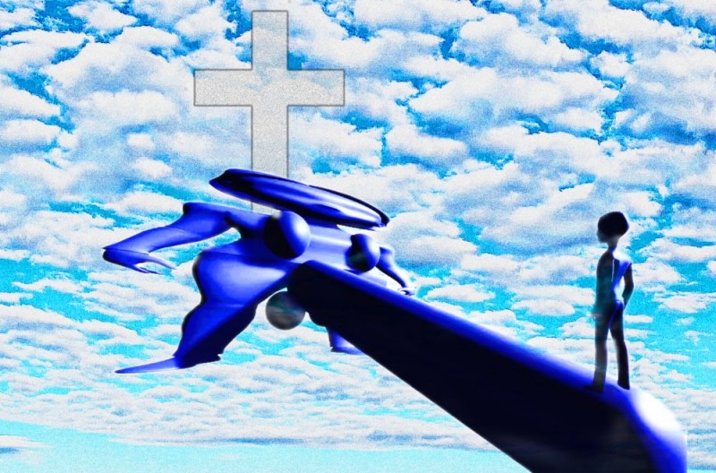 Create meme: The cross in the sky, christian background, background cross