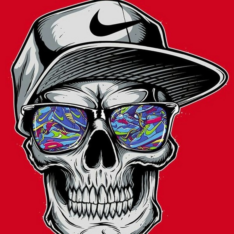 Create meme: cool skulls, sketch of the skull, skull cap