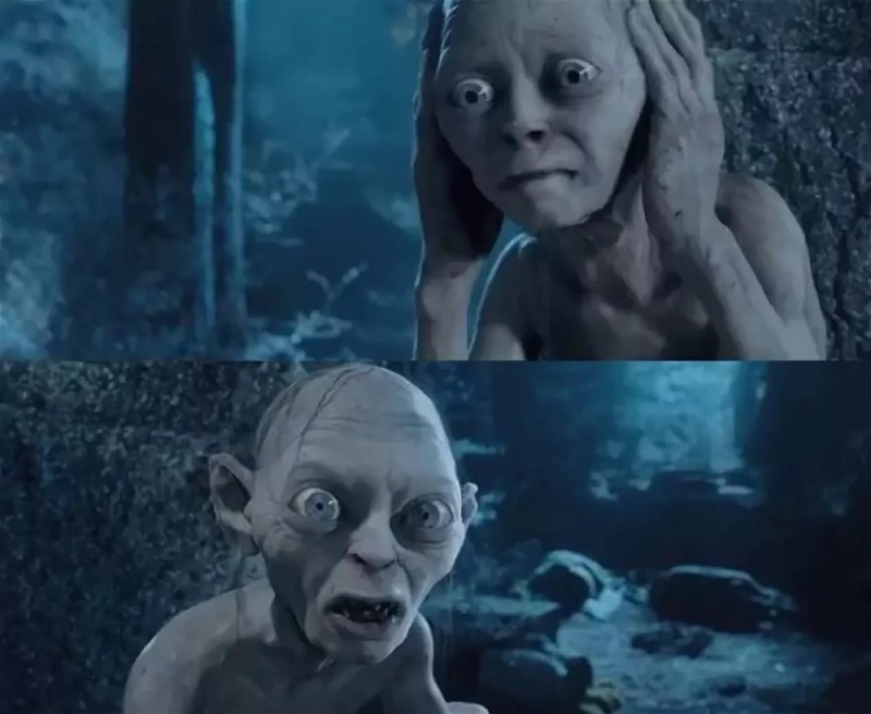 Create meme: Gollum the Lord of the rings, Gollum , Golum from the Lord of the Rings smiles
