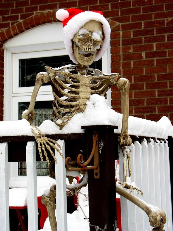 Create meme: skeleton christmas, christmas decorations , figure