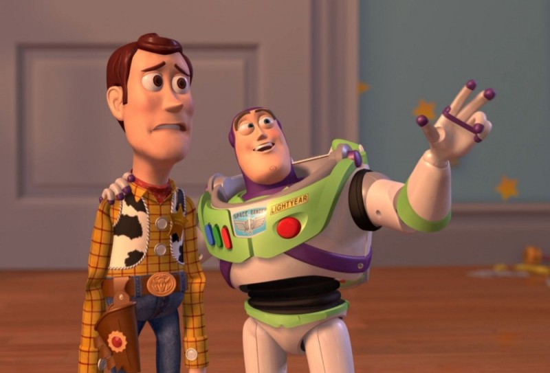 Create meme: toy story , Woody and Buzz, buzz Lightyear