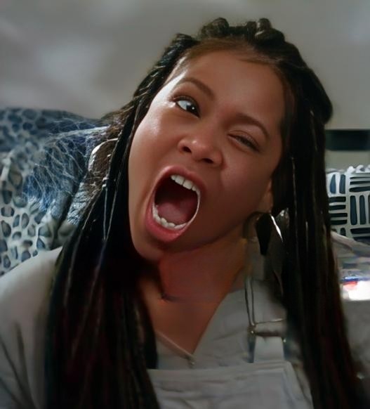 Create meme: Regina Hall is a very scary movie, Regina Hall is very scary, Tracy Cherell Jones Don't Threaten South Central